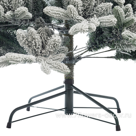 Ель искусственная заснеженная с лампочками Романовская (ПЭ), D164xH240 см - фото 4