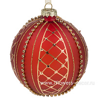 Елочная игрушка "Шар" (стекло), D10 см - фото 1