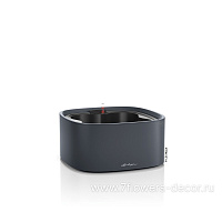 Кашпо Lechuza "Growpot Color Complete slate" (пластик), 35x35xH17 см - фото 1