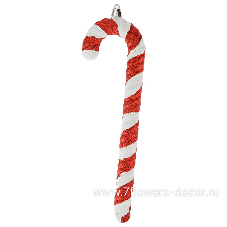 Елочная  игрушка Карамельная трость (пластик), H25 см - фото 1