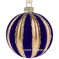 Елочная игрушка "Шар" (стекло), D8 см - фото 1