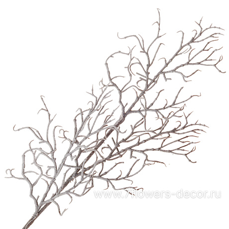 Ветка искусственная заснеженная (пластик), H76 см - фото 1