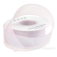 Лента органза "Блеск", 38 ммх10 ярд, с окантовкой - фото 1