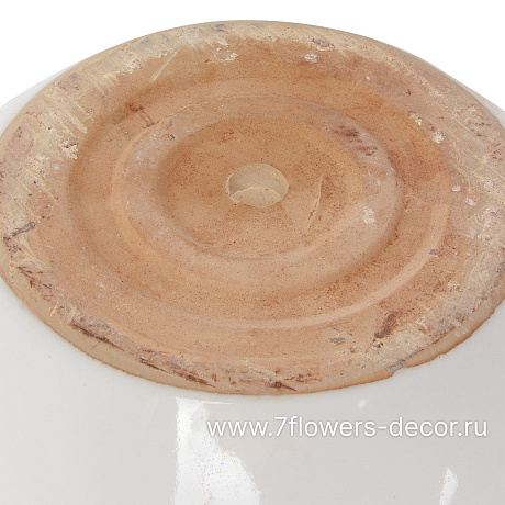 Кашпо Nobilis Marco White Round (керамика), D34хH21 см - фото 4