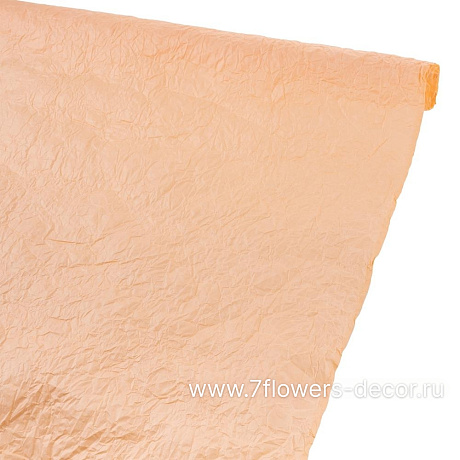 Бумага жатая, однотонная Светло-персиковый, 70 смx5 м - фото 1