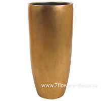 Кашпо Nobilis Marco "Pa-gold Vase" (полистоун), D30хH65 см, с тех.горшком - фото 1