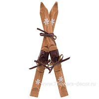 Фигура "Лыжи" (дерево), 23x5xH1,5 см - фото 1