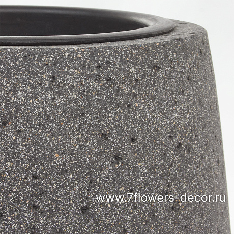 Кашпо Nobilis Marco Plain laterite grey Jar (файкостоун), D30хH41 см, с тех.горшком - фото 2