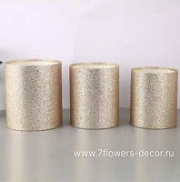 Коробка шляпная "Глиттер", D24,5xH27,5 см - D20xH24 см, набор (3 шт), без крышки - фото 1