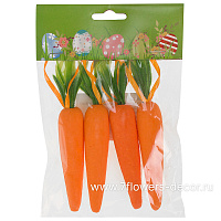 Морковь декоративная (пластик), набор (4 шт) - фото 1