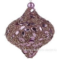 Елочная игрушка "Луковка" (бисер, пайетки), D9xH10 см - фото 1