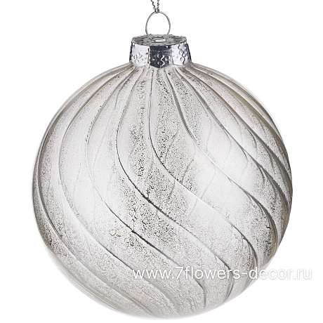 Елочная игрушка Шар (стекло), D10 см - фото 1