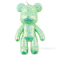 Елочная игрушка "Медвежонок" (пластик), H17 см, с глиттером - фото 1