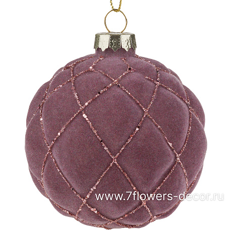 Елочная игрушка Шар (стекло), D8 см - фото 1