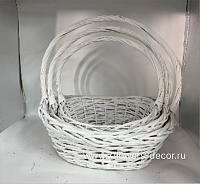 Корзина плетеная (ива), 42x32xH13/42 см