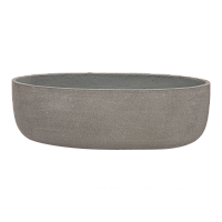 Кашпо Nobilis Marco "Plain Rough-cement Oval" (файкостоун), 86x32xH28 см - фото 1