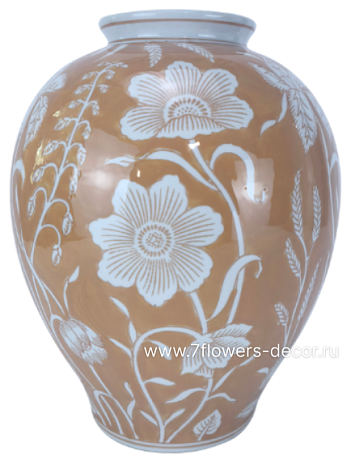 Ваза Шинуазри Кардинал (керамика), D24xH30 см - фото 1