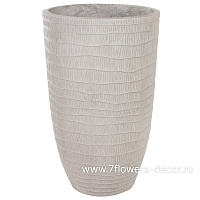 Кашпо Nobilis Marco "Waves grey Vase" (файберклэй), D45хH73 см - фото 1