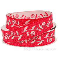 Лента декоративная "Узор" (сатин), 25 ммx18 ярд - фото 1