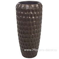Кашпо Nobilis Marco "Pab-coal Cells Vase" (полистоун), D34хH75 см, с тех.горшком - фото 1