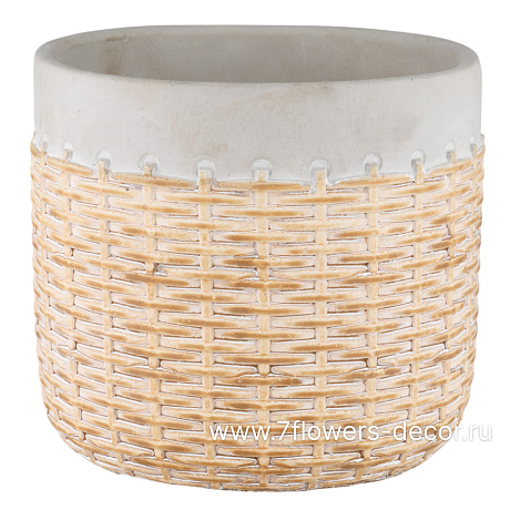 Кашпо Basket (керамика), D16,5xH15 см - фото 1