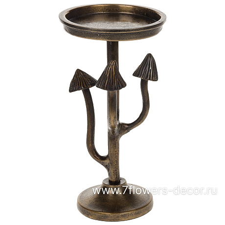 Подсвечник Гриб (металл), 11x10xH22 см - фото 1