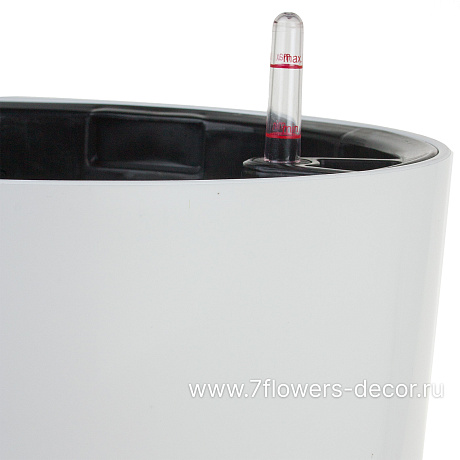 Кашпо PLANTA VITA Cylinder Silk white WL с автополивом (пластик), D32xH42 см - фото 3