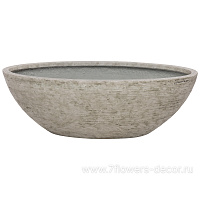 Кашпо Nobilis Marco "Scratch ash grey Oval" (файкостоун), 69x33xH23 см - фото 1