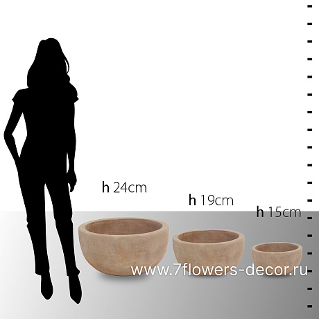 Кашпо Nobilis Marco Mterra Round, (терракота), D40хН19 см - фото 5