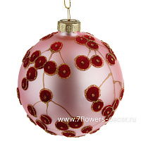 Елочная игрушка "Шар" (стекло), D8 см - фото 1