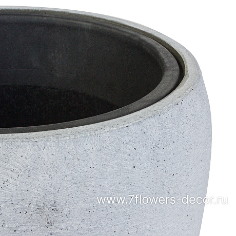 Кашпо полистоун Pmc-gray Vase, D43хH68 см с тех.горшком - фото 2