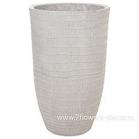 Кашпо Nobilis Marco "Waves grey Vase" (файберклэй), D37хH60 см - фото 1