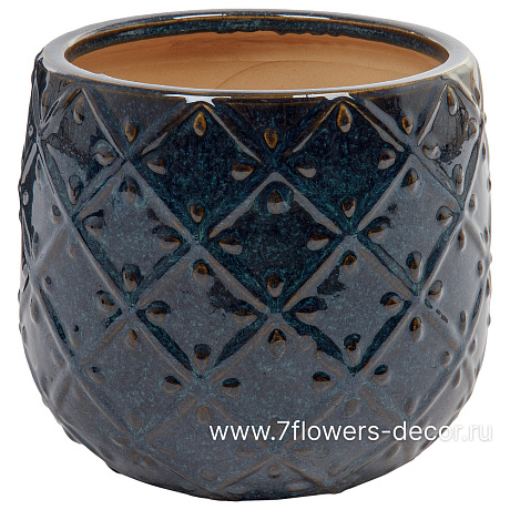 Кашпо Nobilis Marco Deep Sea Relief Jar (керамика), D24хH21,5 см - фото 1