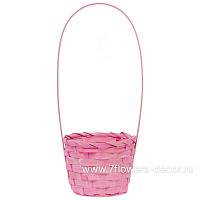 Корзина плетеная (бамбук), D13xH9,5/28 см - фото 1