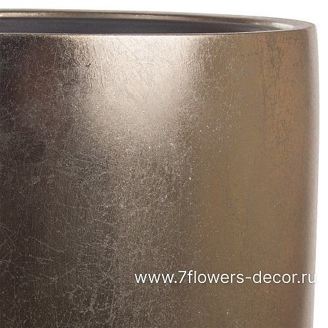 Кашпо Nobilis Marco Pa-silverbrown Vase (полистоун), D30хH65 см, с тех.горшком - фото 2