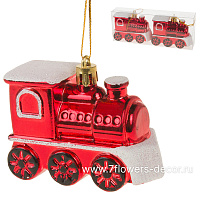 Набор елочных игрушек "Поезд" (пластик), 6хН8 см, (2 шт) - фото 1
