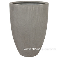 Кашпо Nobilis Marco "Vertical stripes rough cement Vase" (файкостоун), D51,5хH71 см - фото 1