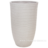 Кашпо Nobilis Marco "Waves grey Vase" (файберклэй), D31хH50 см - фото 1