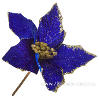 Цветок искусственный "Пуансеттия" (ткань), 18х18 см - фото 1