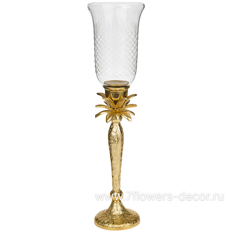 Подсвечник (металл, стекло), D12хH38 см - фото 1