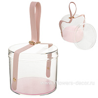 Коробка подарочная (пластик), D12xH10 см, с ручкой - фото 1