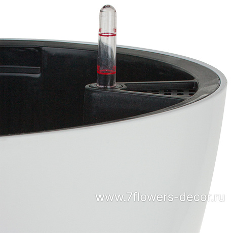 Кашпо PLANTA VITA Round Silk white WL с автополивом (пластик), D49xH55 см - фото 3