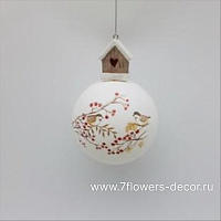 Елочная игрушка "Шар" (стекло), D8xH11 см - фото 1