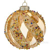 Елочная игрушка "Шар" (стекло), D8 см - фото 1