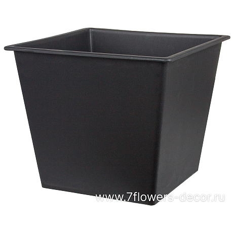 Кашпо полистоун Nobilis Marco Pmlac-black Cube, 40х40хH40 см с тех.горшком - фото 4