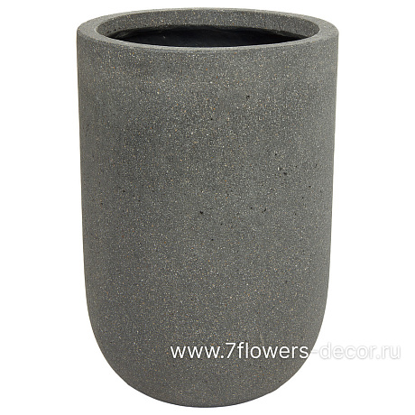 Кашпо Nobilis Marco Plain rough grey Jar (файкостоун), D23хH34 см - фото 1