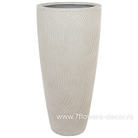 Кашпо Nobilis Marco "Sand Waves sandy beige Vase" (файкостоун), D47xH99,5 см - фото 1