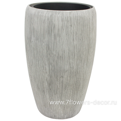 Кашпо полистоун Pmw-b/ivory Vase, D41хH68 см с тех.горшком - фото 1