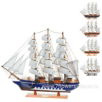 Фигура "Корабль" (дерево, ткань), 60х10хН49 см - фото 1