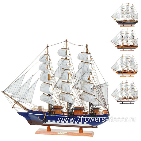 Фигура Корабль (дерево, ткань), 60х10хН49 см - фото 1
